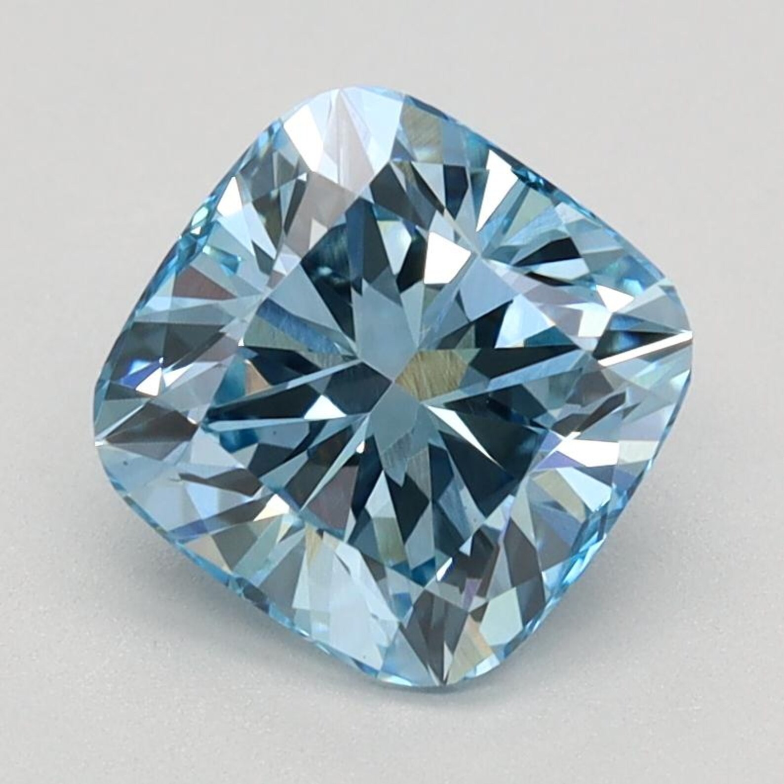CERTIFIED 7.00 Ct Natural blue Diamond cushion LOOSE VVS/ 12.5 mm
