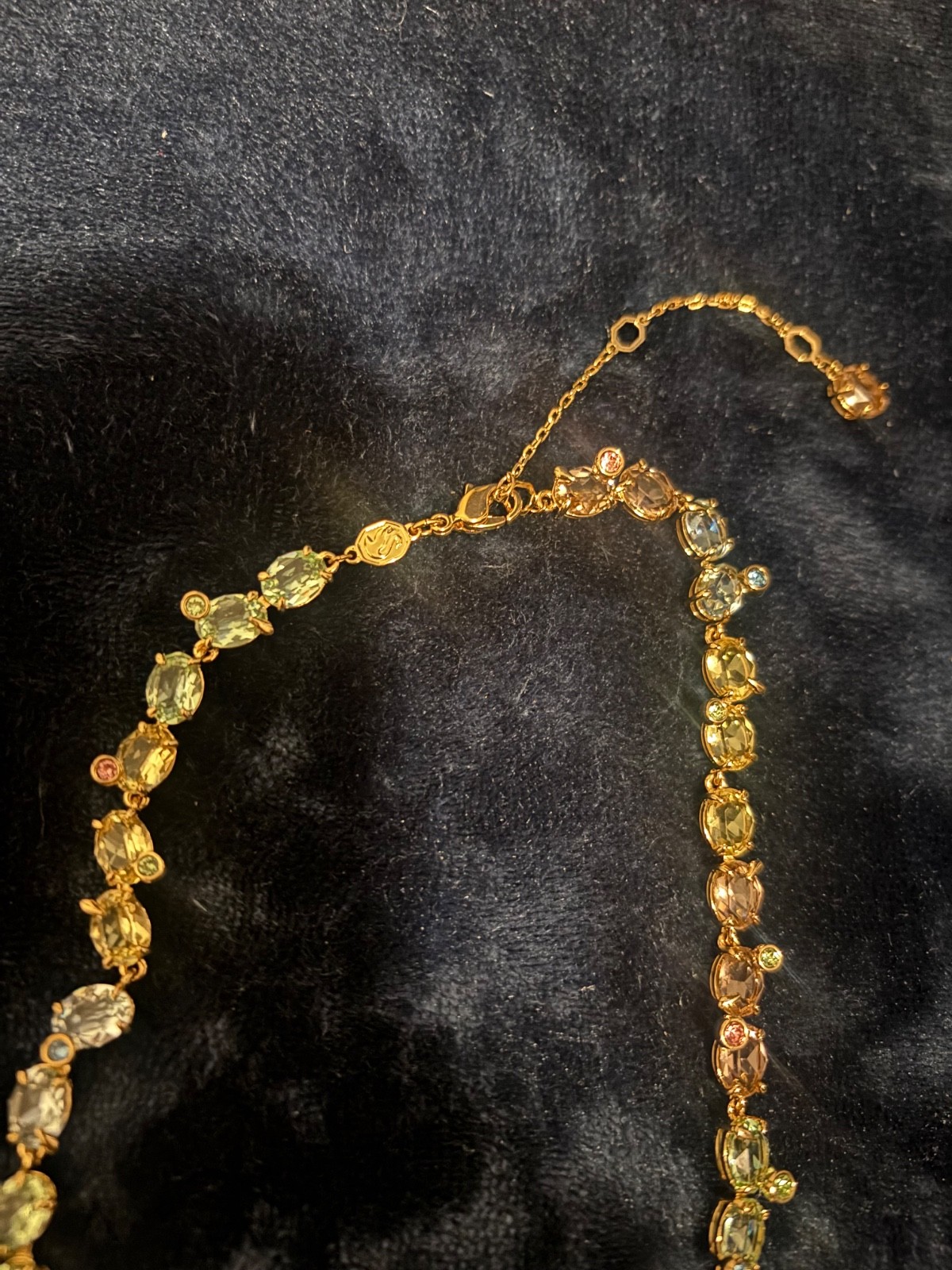 NEW 100% Authentic SWAROVSKI Multicolor Crystals Gema Tennis Necklace 5714836