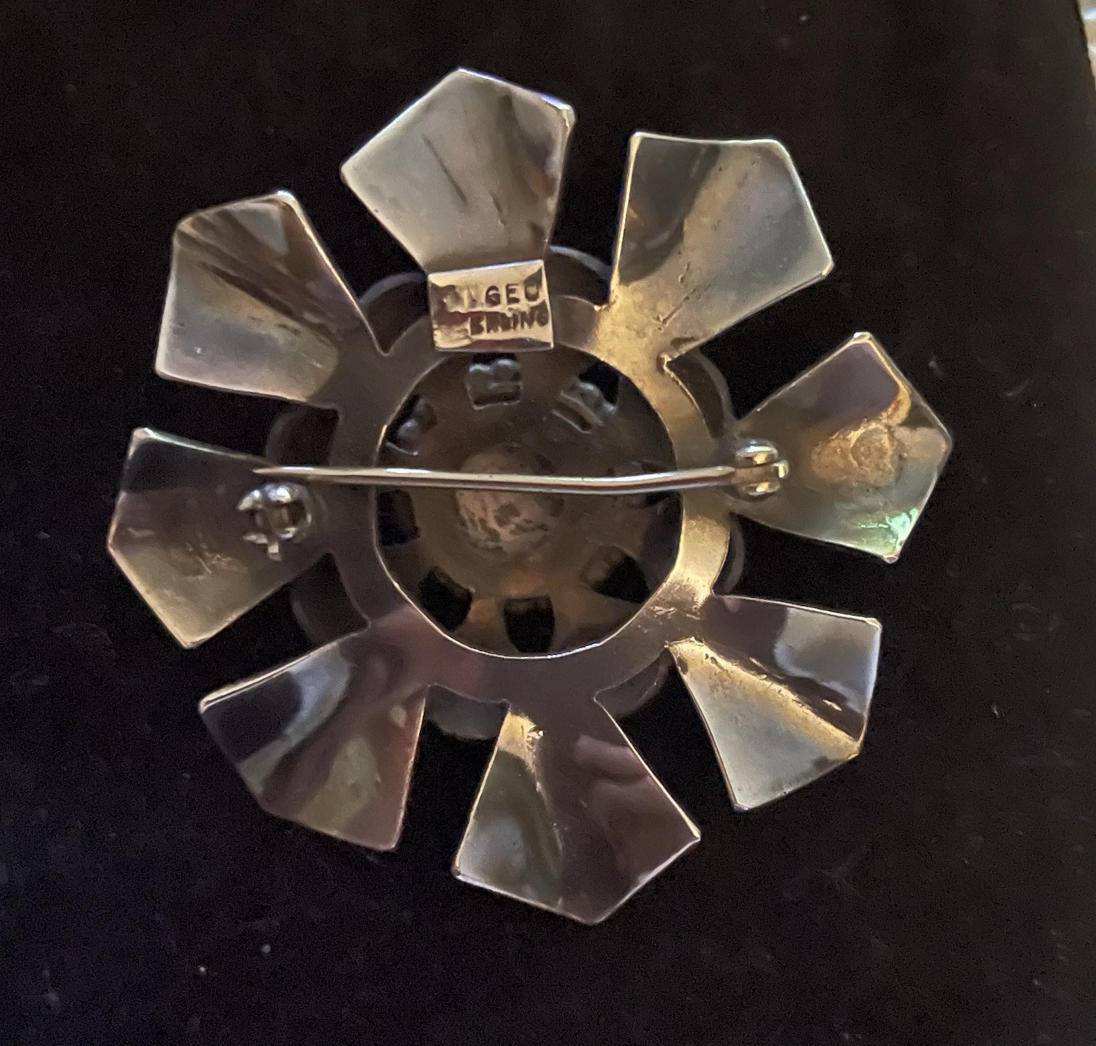 Georg Jensen Studio Sterling Silver Flower Brooch