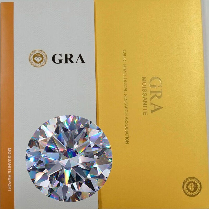 D VVS1 Excellent Cut Round Loose Moissanite Real Gem Stone With GRA Certificate
