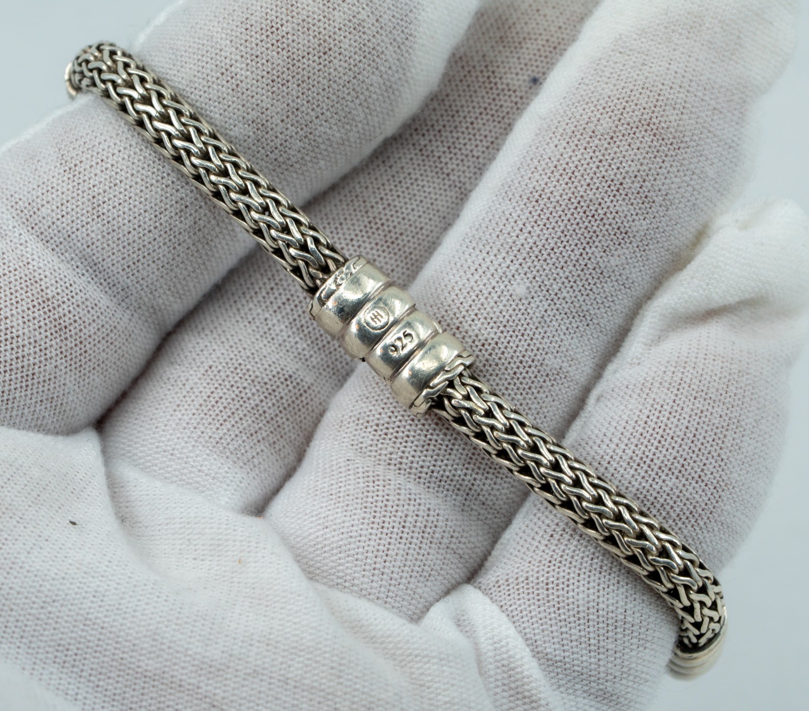 John Hardy Icon Woven Chain Sterling Silver Bracelet 5mm 8″