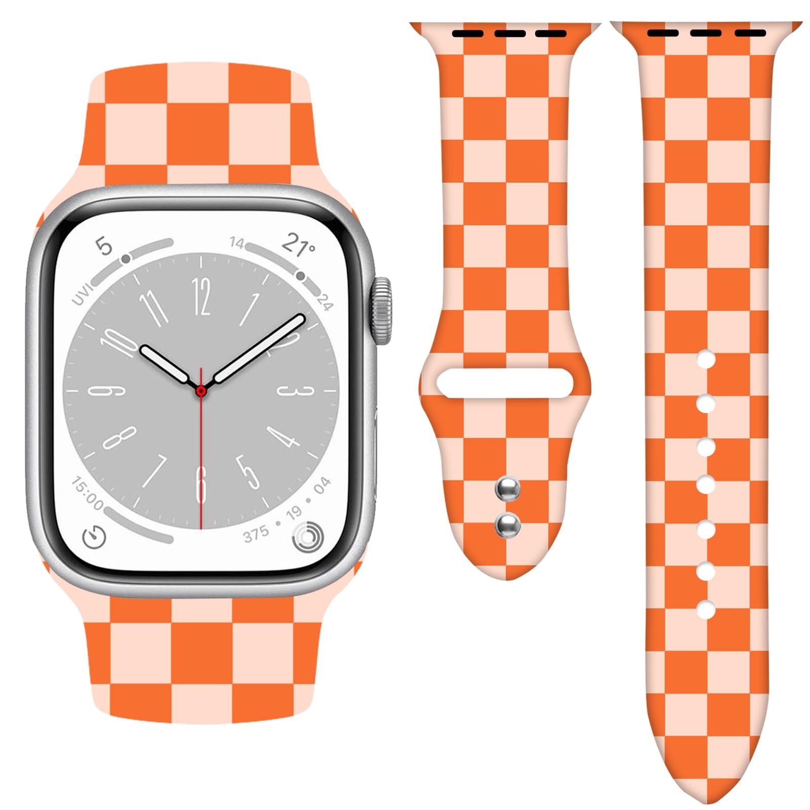 Checkered Watch Band Compatible with Apple Watch 38mm 40mm 41mm 42mm 44mm