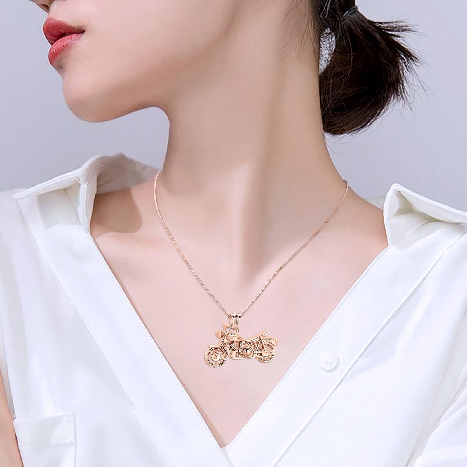 Motorcycle Urn Necklace Cremation Jewelry for Ashes Motorbike Ashes Urn Necklace