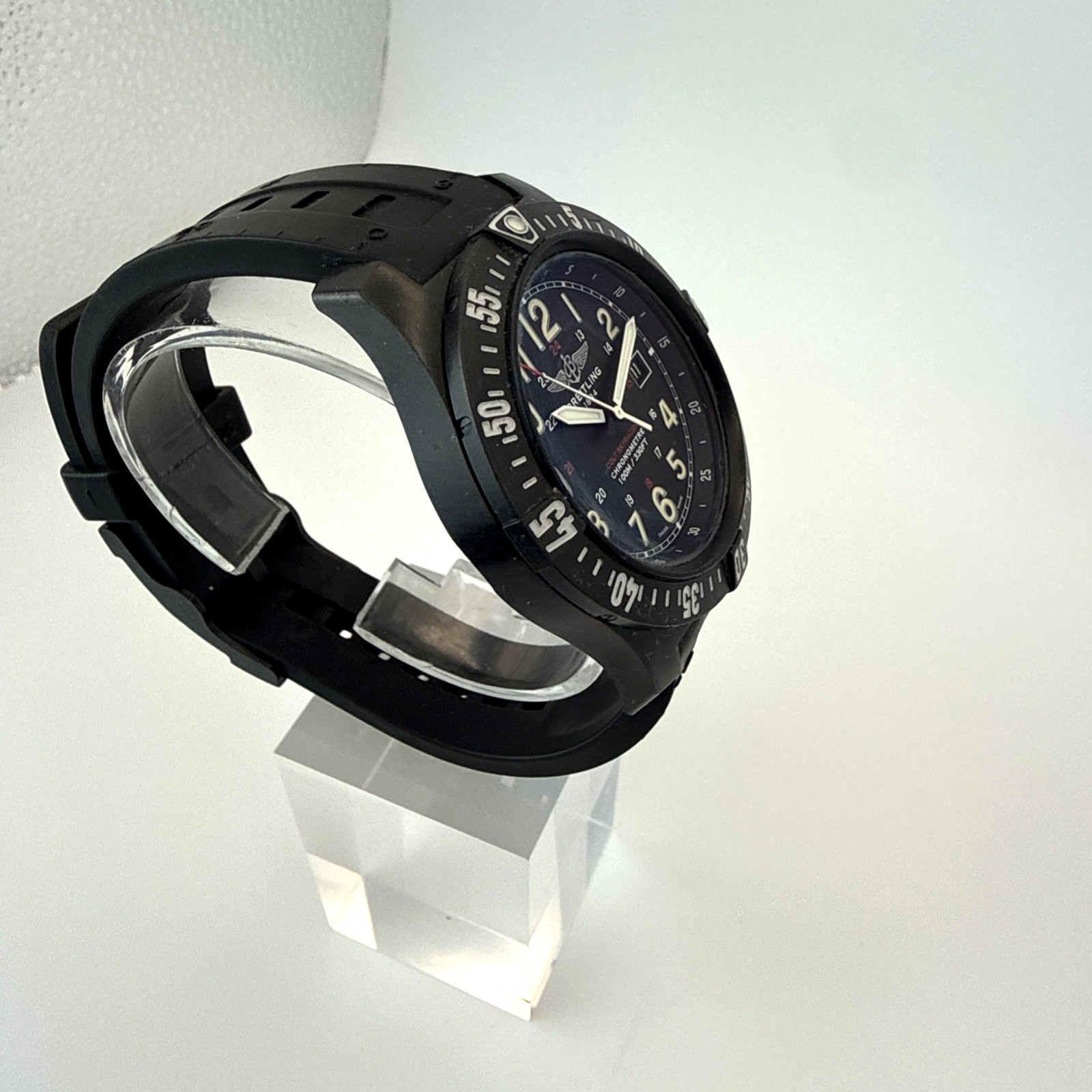 🔥BREITLING Colt Skyracer X74320 Brightlight case Quartz Men’s Watch #W291 Black
