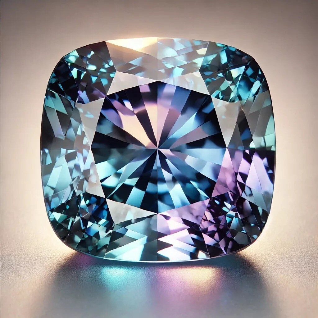 8 Ct+ Natural AA+ CERTIFIED Alexandrite Color Change Cushion Cut Loose Gemstone
