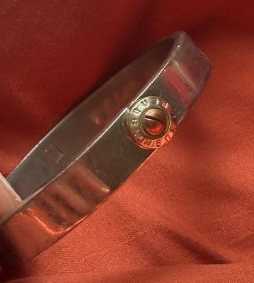 Henri Bendel Signed Silver Tone Metal Cuff Bracelet No Stone