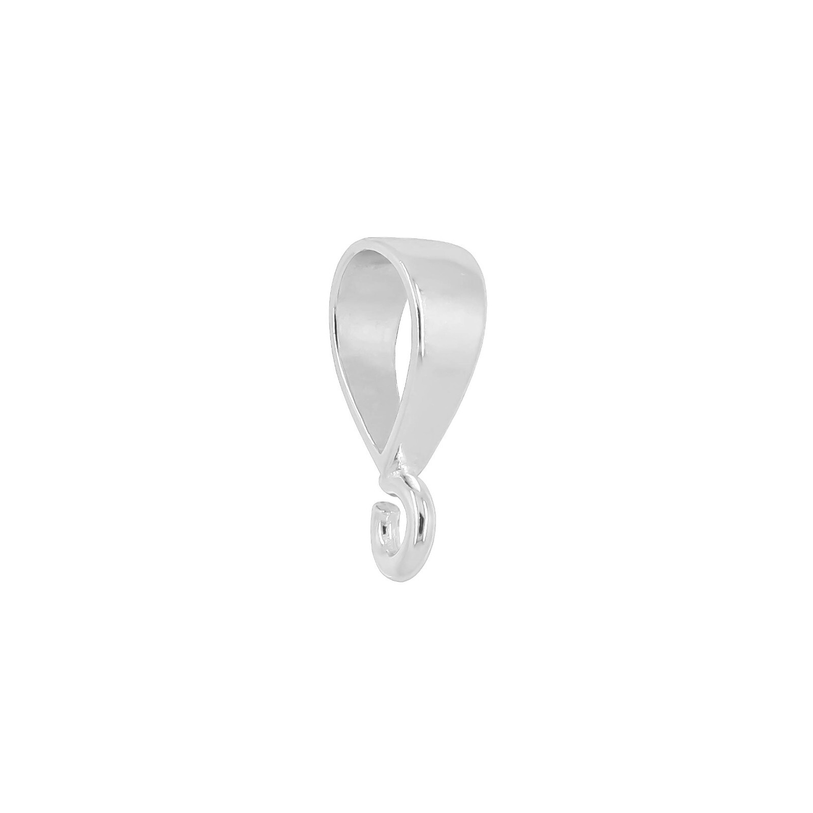 Sterling Silver Slider Pendant Clasp Bail Connector with Heavy Duty Loop #51899