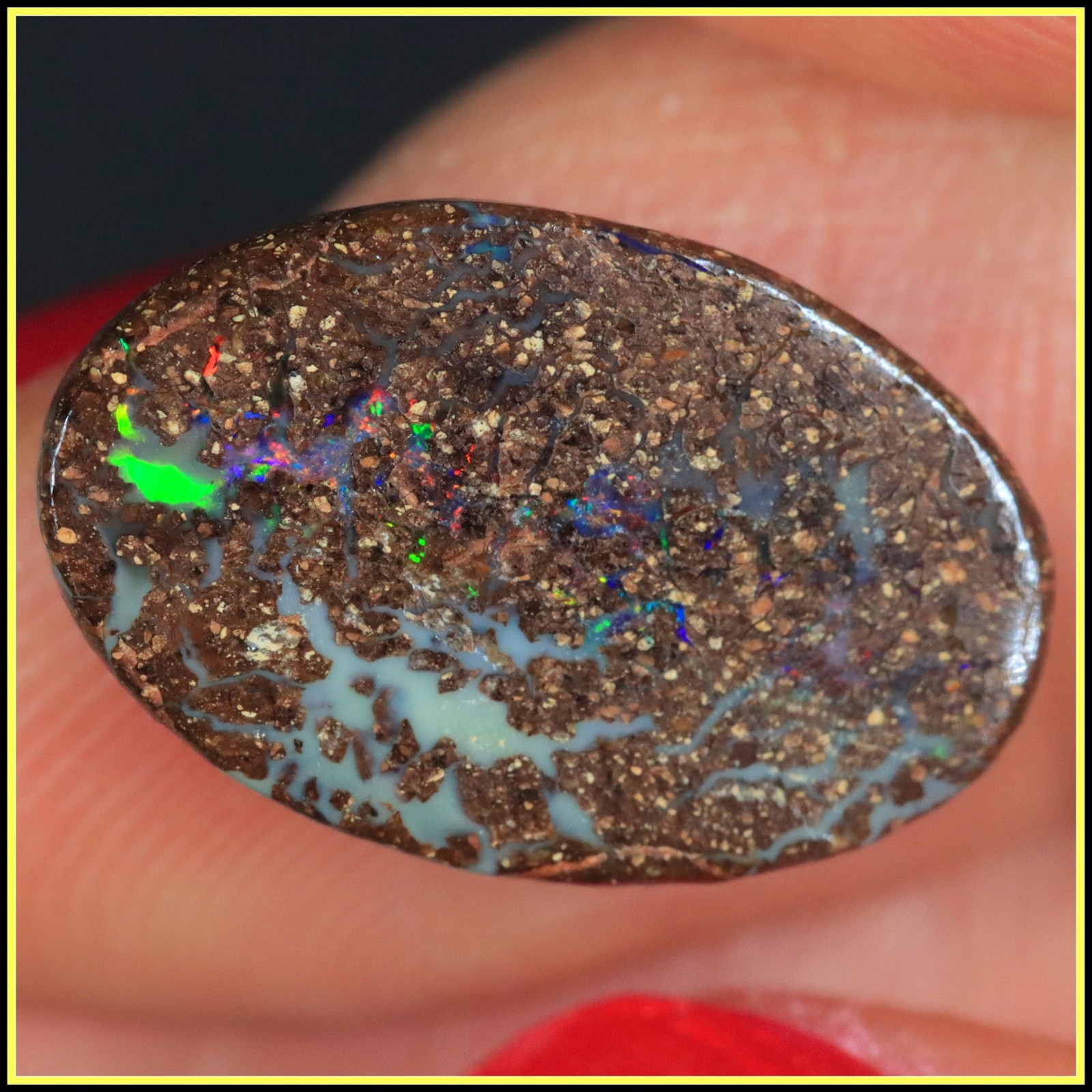 6.65ct AUSTRALIAN Boulder MATRIX Opal Stone Kucina Opals for Jewelry makers