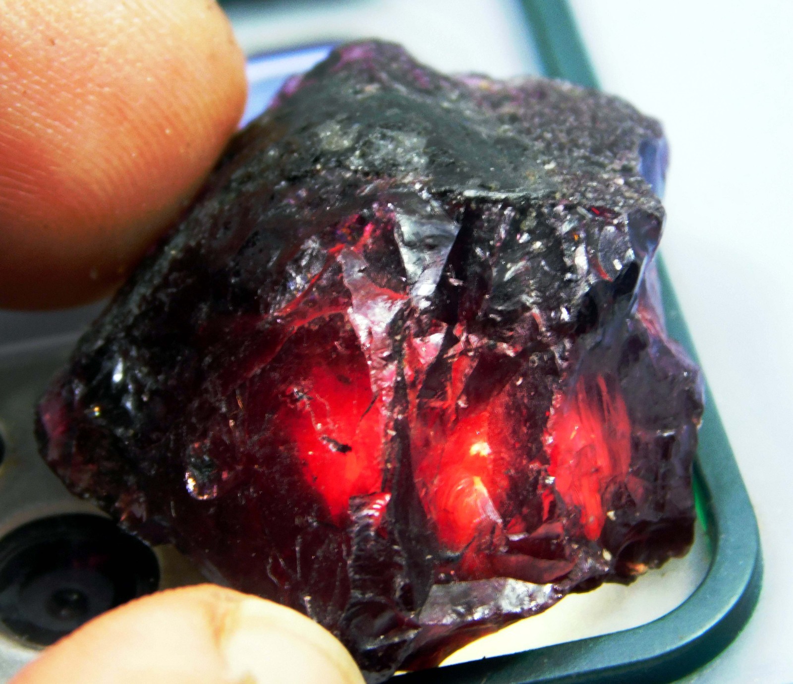 65 CT+ Natural Red Mexican Fire Opal Translucent Rough Loose Gemstone 5