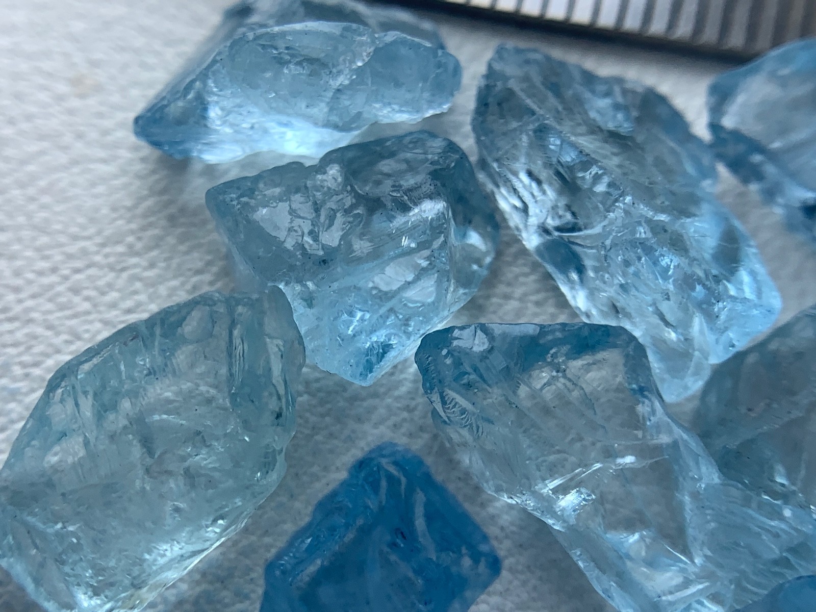 10.60 gram Gorgeous Nice Color Aquamarine lot from Mozambique