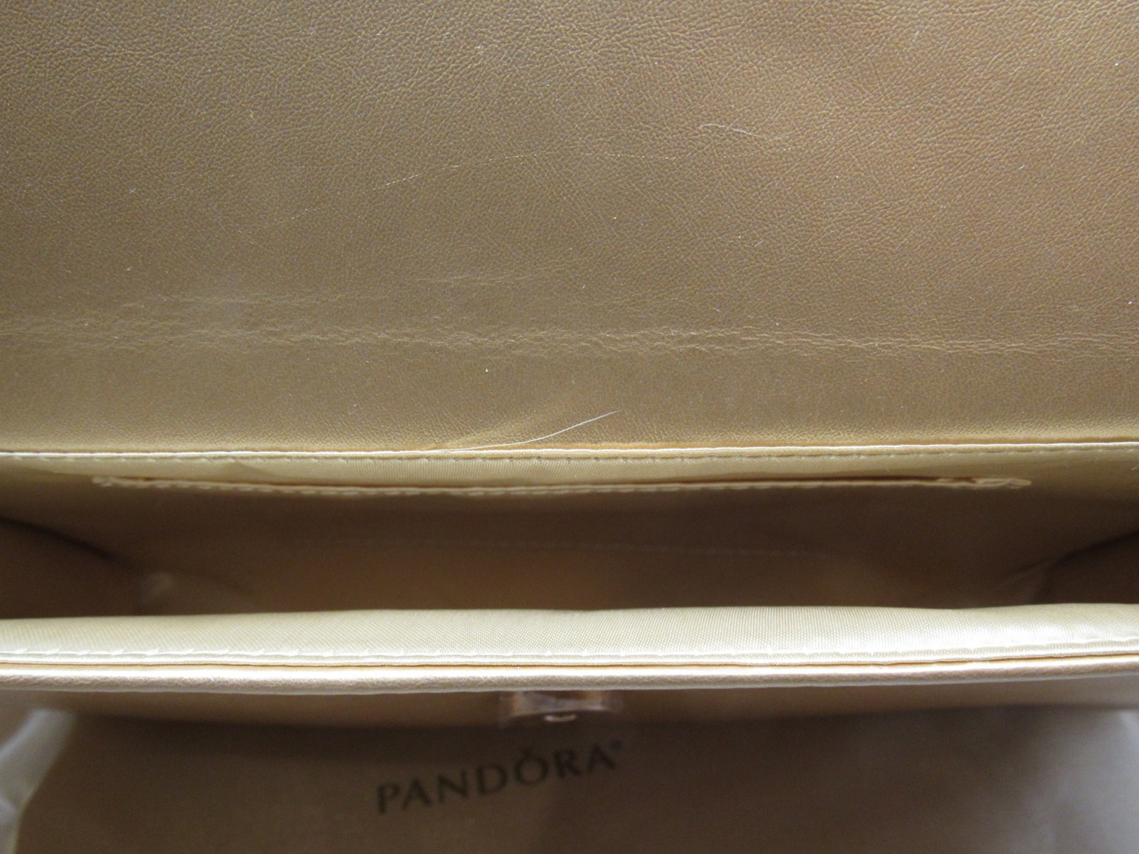 Pandora Limited Ed. Shine Gold Clutch Handbag w/ Box Collectable Pandora Swag