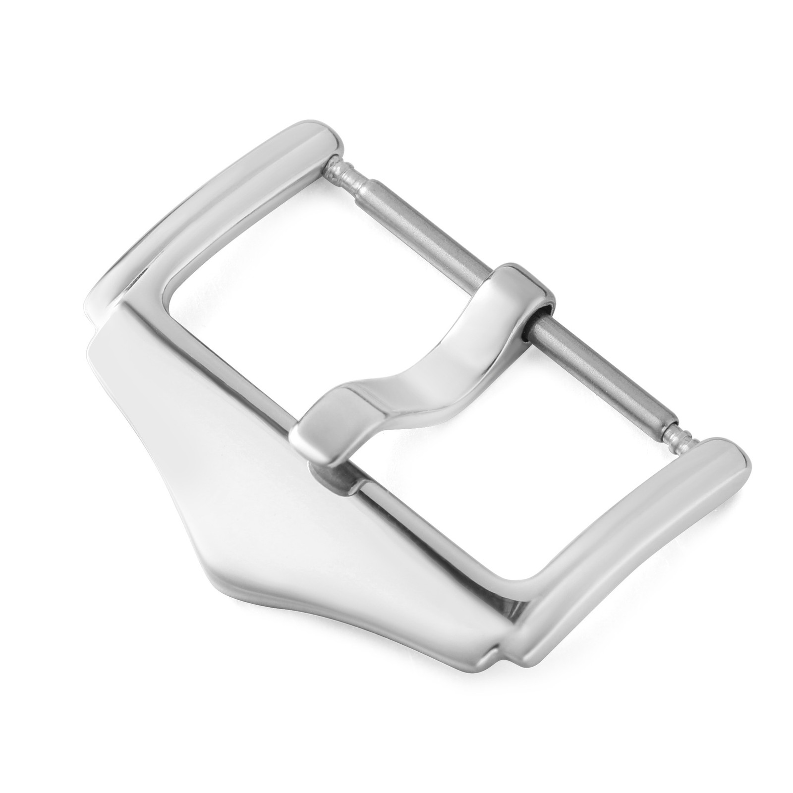 Polish Stainless Steel Watch Buckle 3.0mm Solid Tongue Triangle Clasp 16mm-22mm