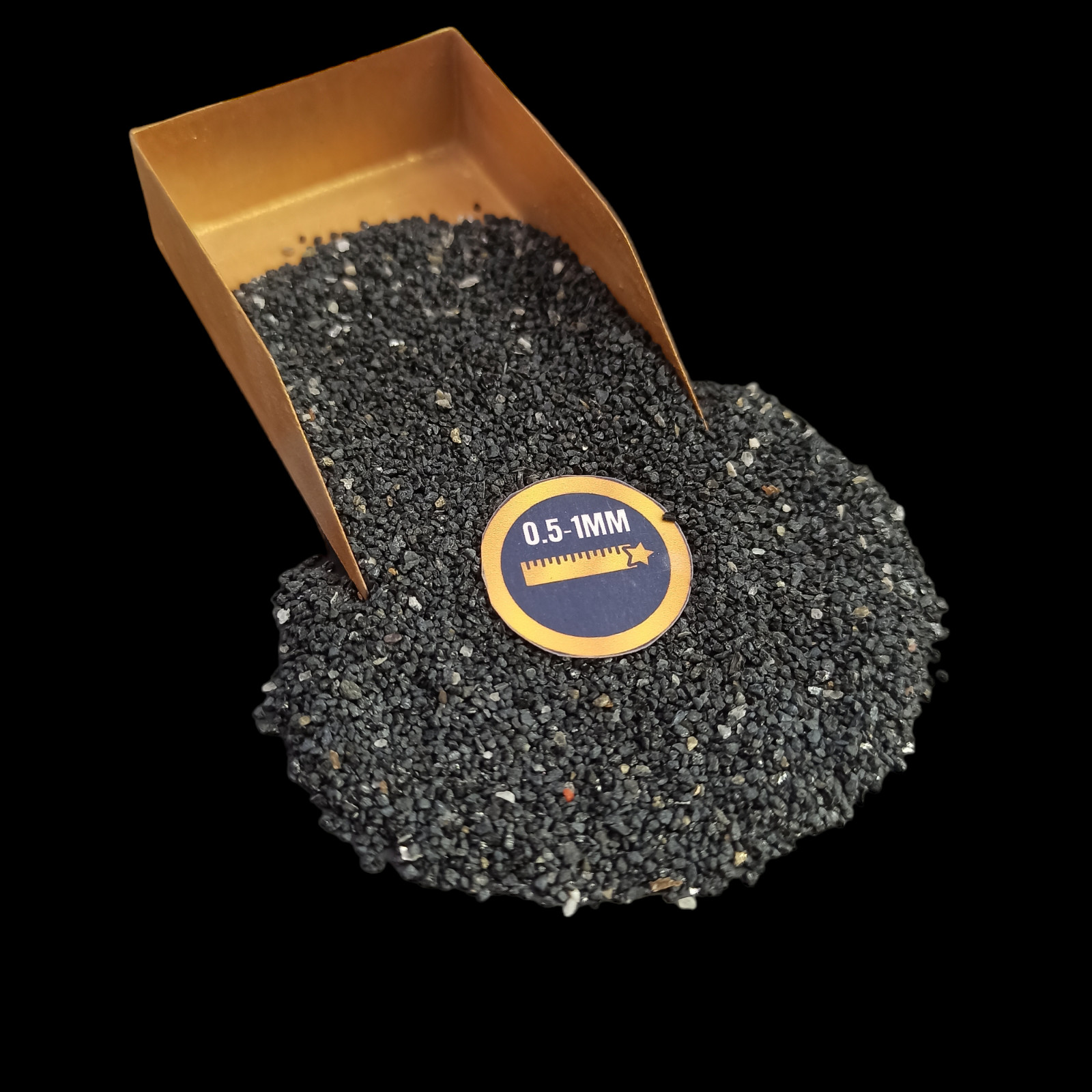 Natural Black Tourmaline coarse Crushed Powder For Massage Use Ring inlay