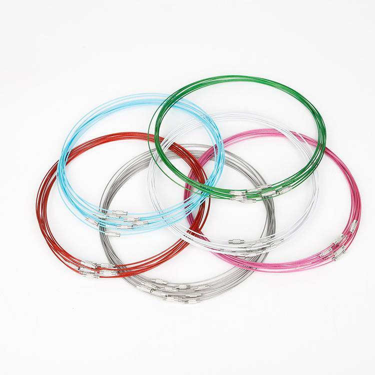 10pcs 1mm 18"(46cm) Steel Wire Choker Collar Necklace Cord Metal Wires