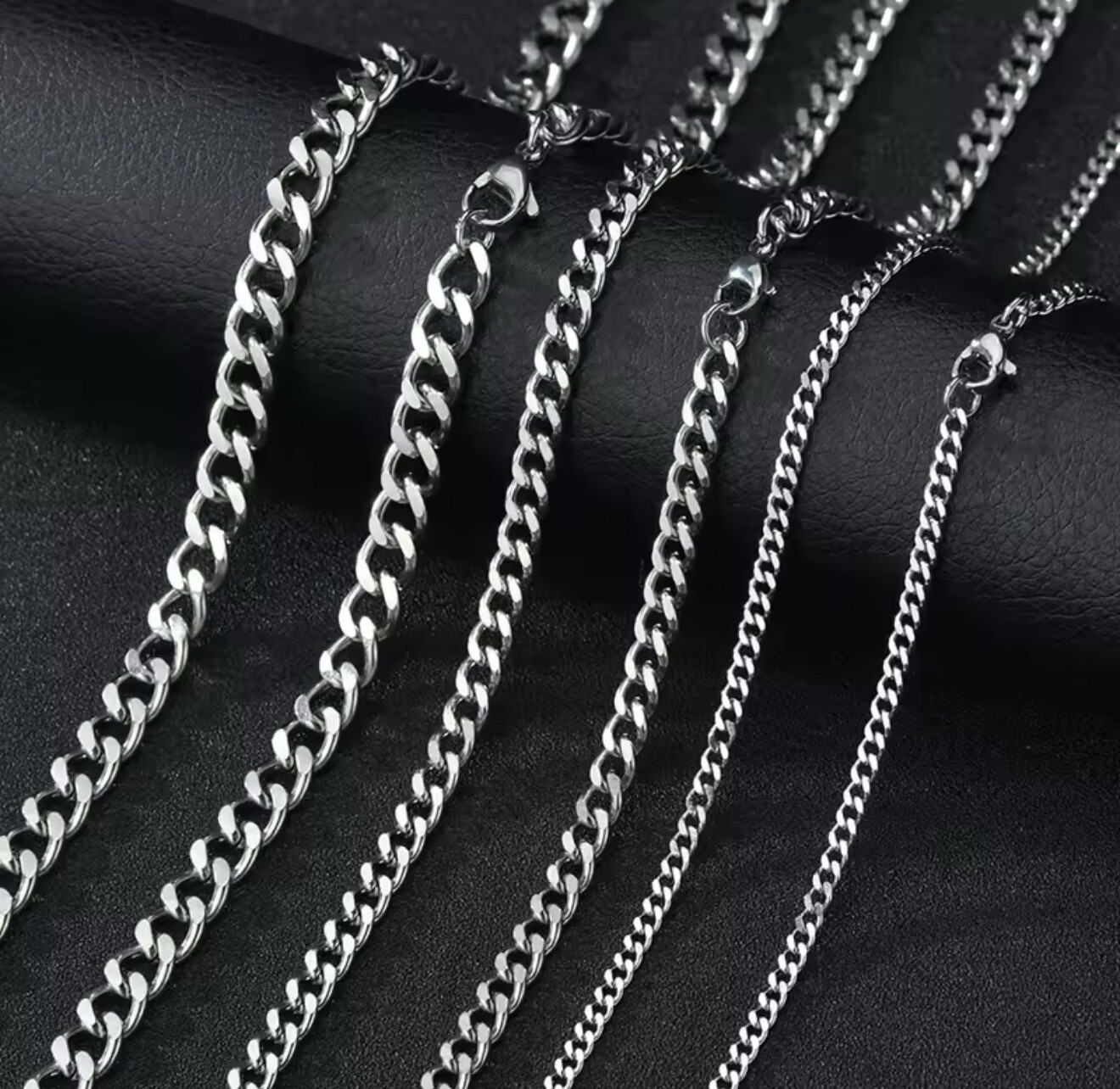 Basic Punk Stainless Steel 5mm | 60cmL Cuban Necklaces For Men Women Chain Metal