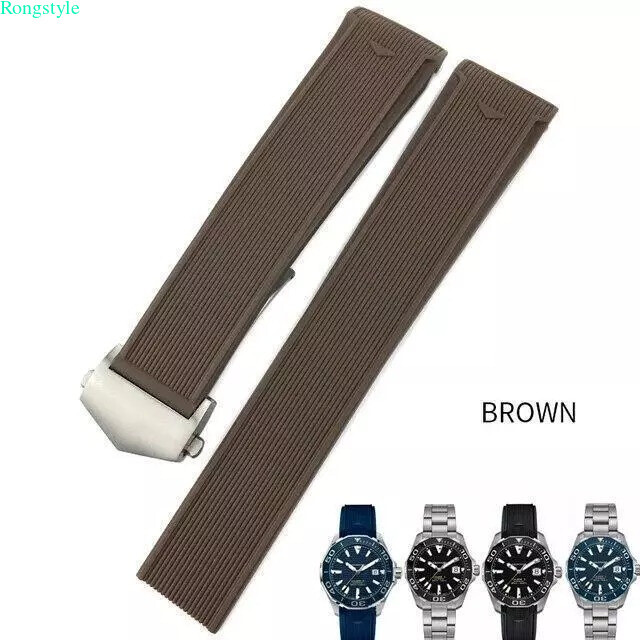 Rubber Silicone Band Strap For Tag Heuer CARRERA AQUARACER Series Watch 20/22mm