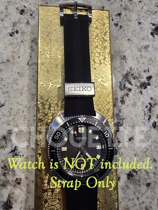 Seiko R03E011J0 SPB143 SPB153 SPB265 SBDC111 20mm Black Silicone Rubber Strap