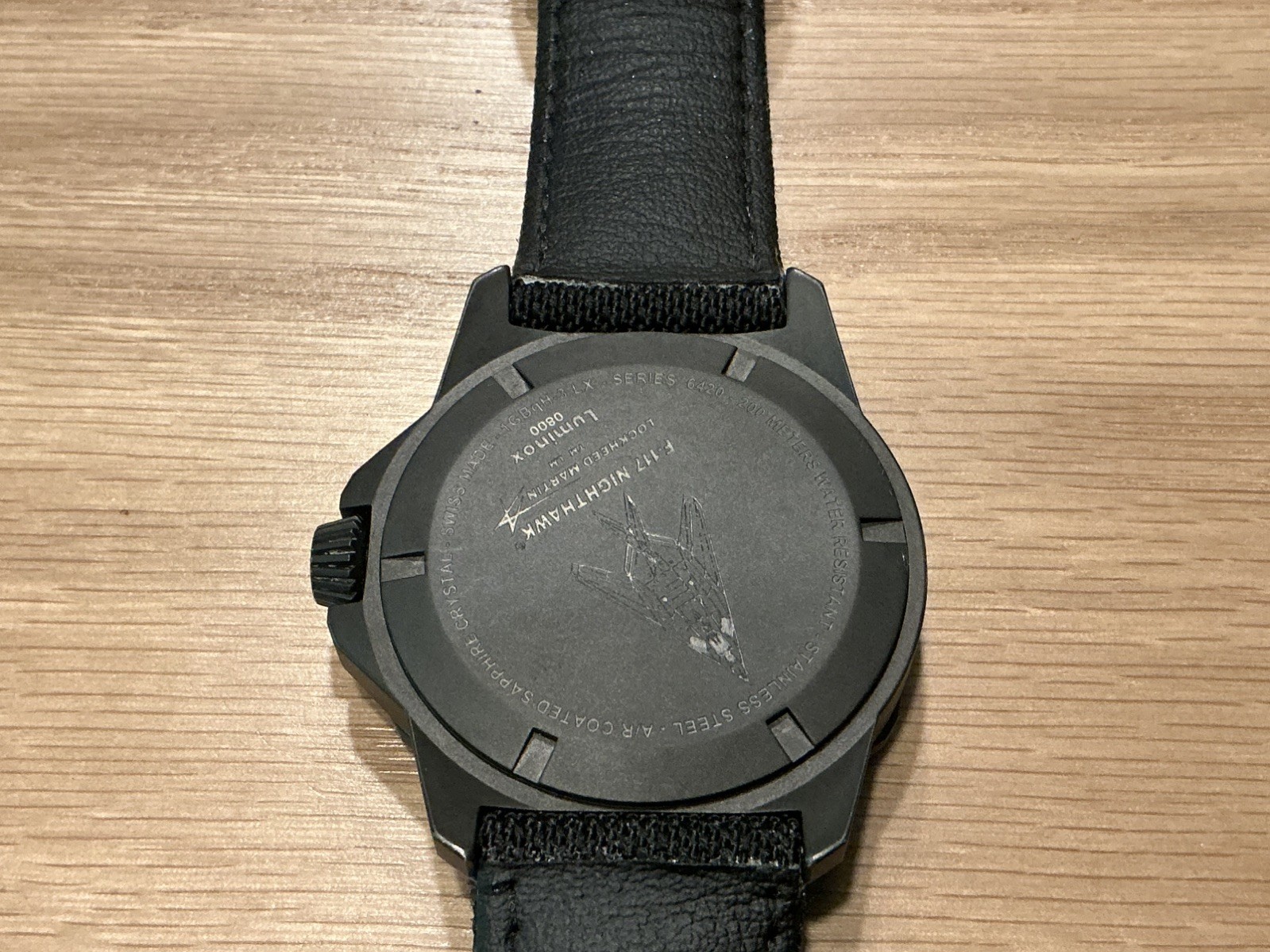 Luminox F-117 Nighthawk Pilot GMT Steel 44mm Black Watch XA.6421 – needs battery