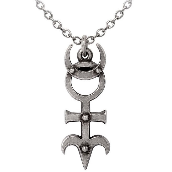 Alchemy Gothic Dr. Dee’s Monad Pendant Aries Sun Moon Venus 4 Elements P1002 NEW