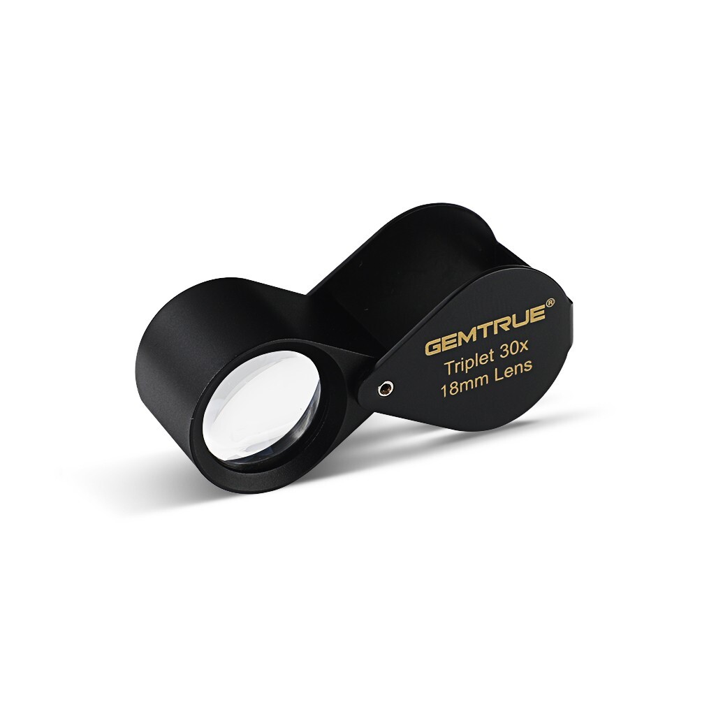 GemTrue 30x 18mm High Power Triplet Loupe – Ultra-Clear Magnification Loupe