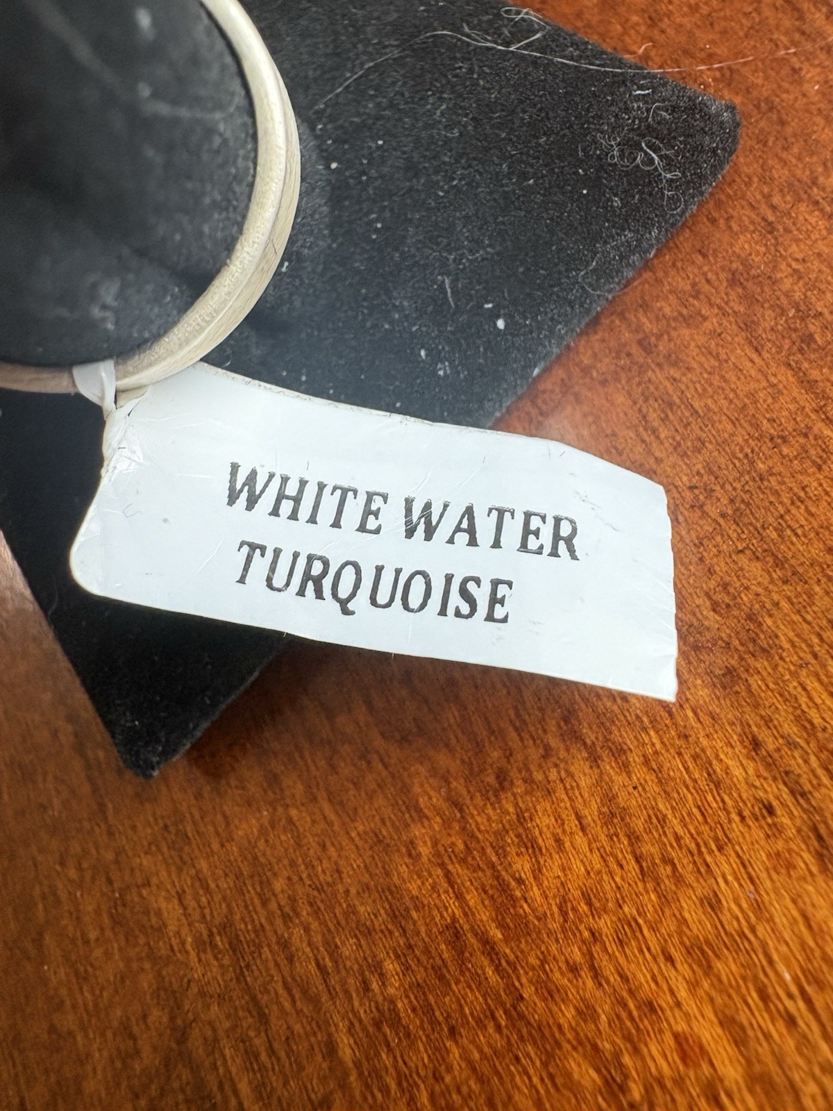 Stunning White Water Turquoise Ring Size 7-9 Adjustable- 925 Sterling Silver