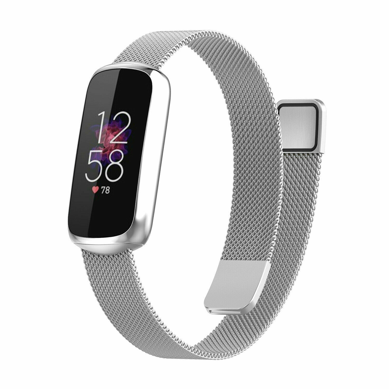 Magnetic Metal Milanese Watch Band Bracelet Strap Replacement For Fitbit Luxe