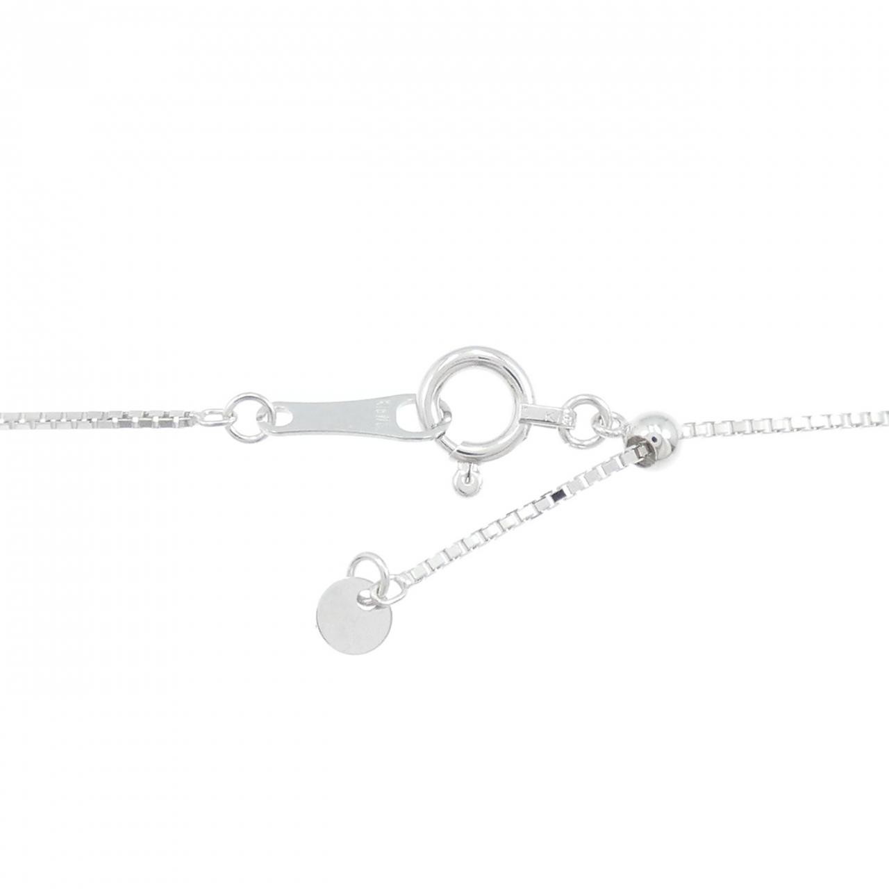 Authentic K18WG Diamond Necklace 0.15CT #270-004-226-6676