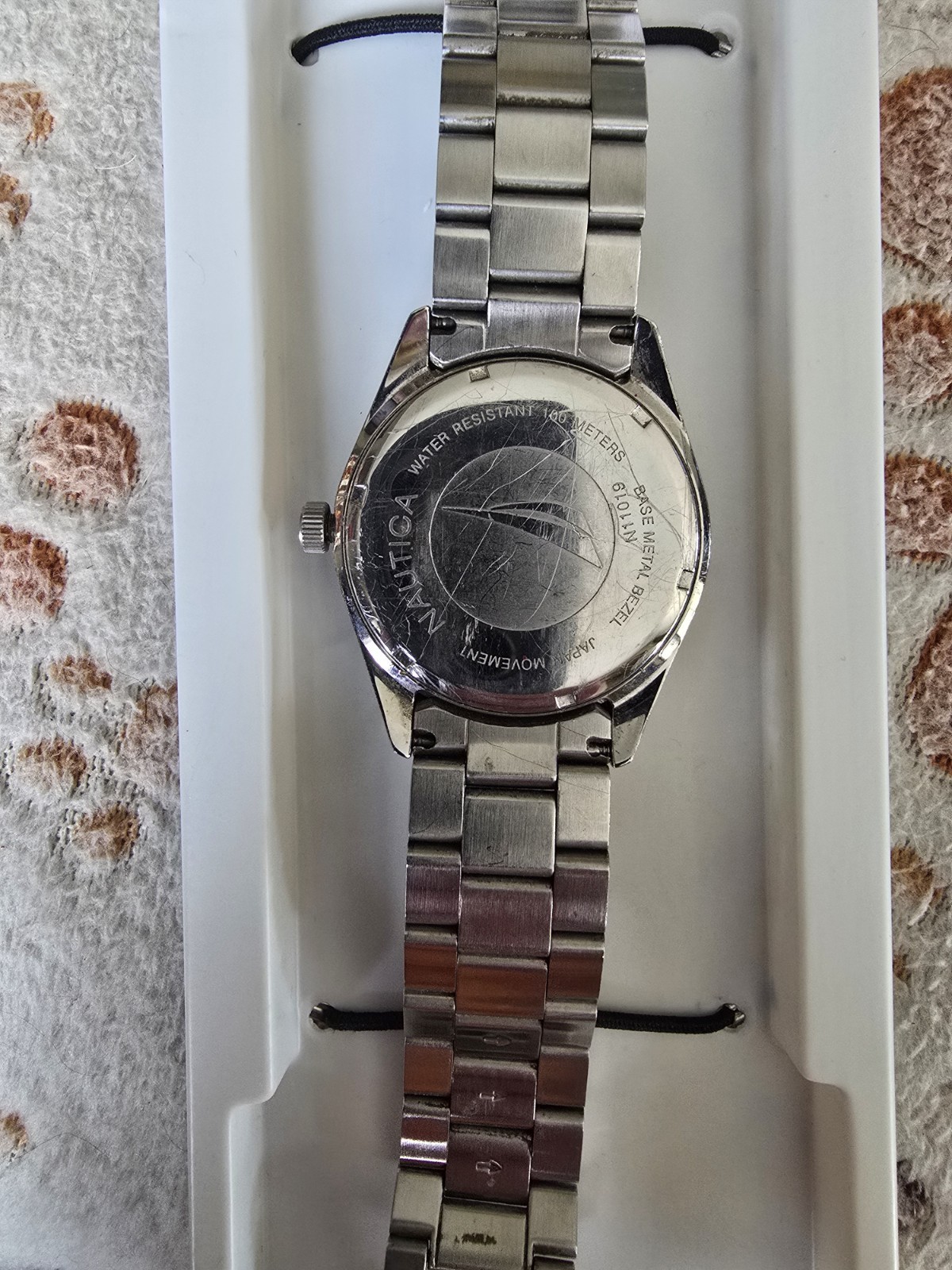 Nautica Men’s Sport Quartz Watch Blue/Silver Dial Steel Bracelet Date 100m