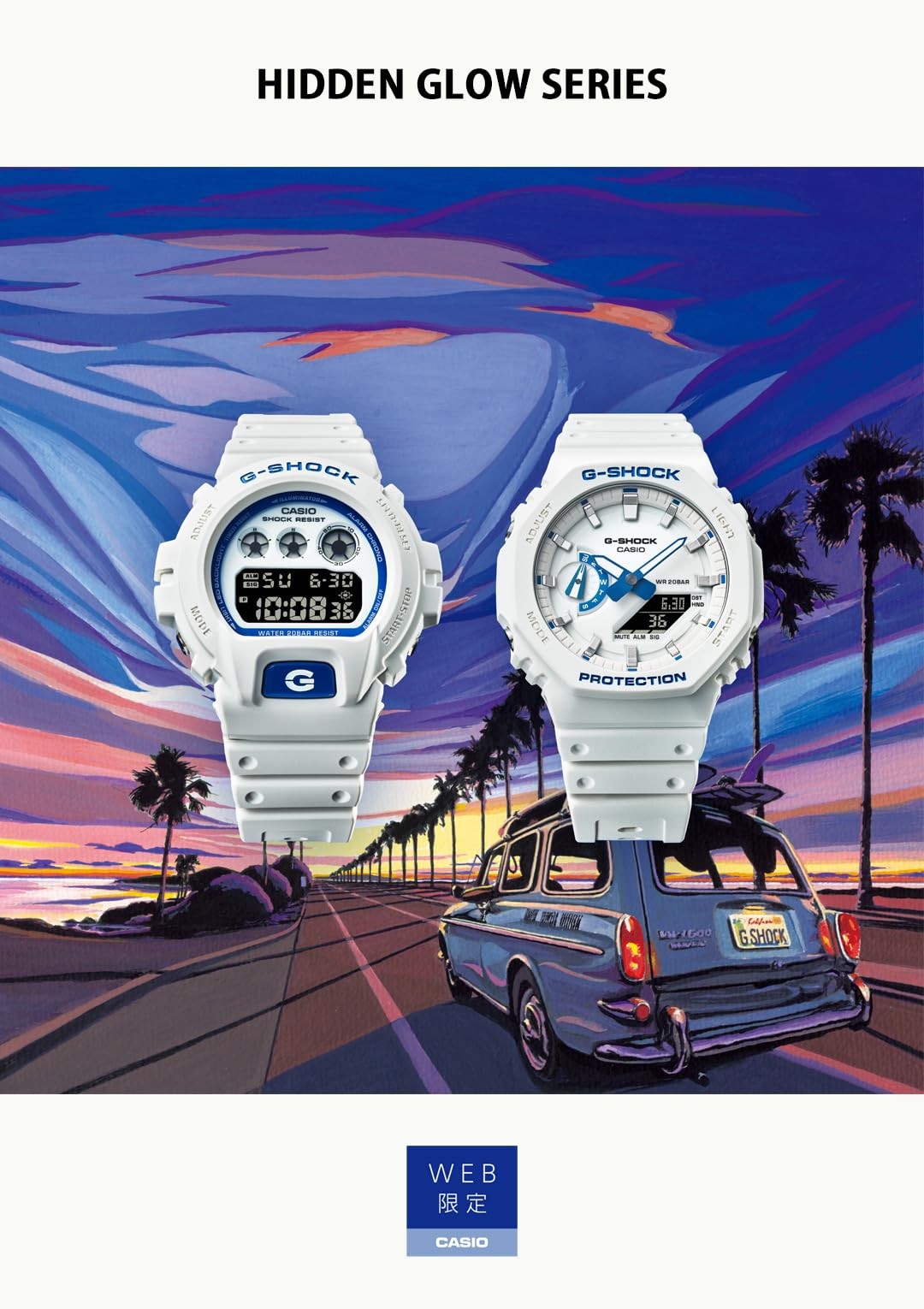 Unused CASIO G-SHOCK DW-6900HDS-7A1JF Silver Digital Luminous Men Watch in Box
