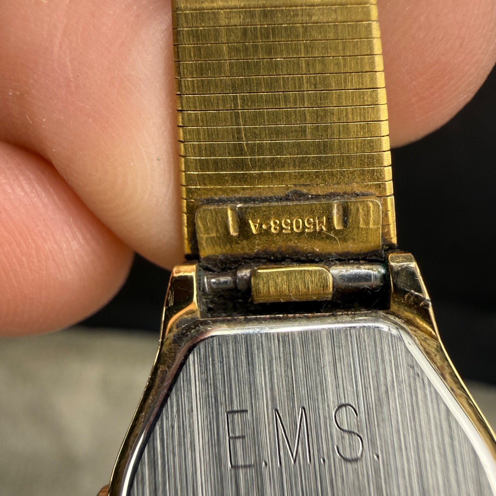 Vintage Seiko Watch Gold Tone McDonald’s Engraved “EMS” NOT RUNNING