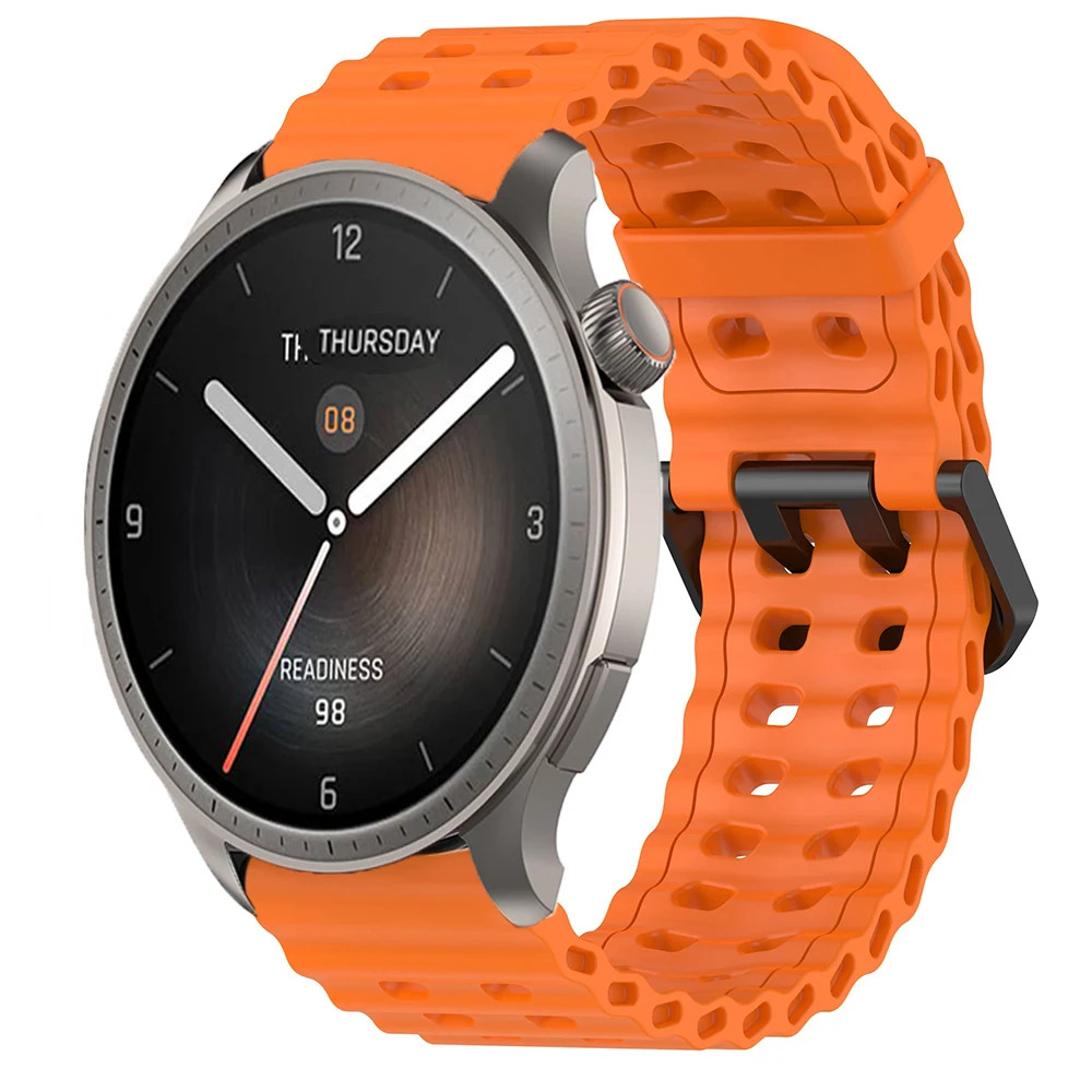 22mm Silicone Strap for Amazfit Balance 2 1 Bip 6 5/GTR 4 3 Pro/Huawei 46mm Band
