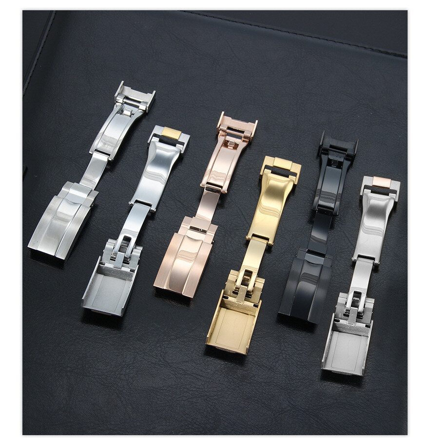 High Quality Stainless Steel Clasp Metal Watch Buckle metal Folding Clasp 9x9mm
