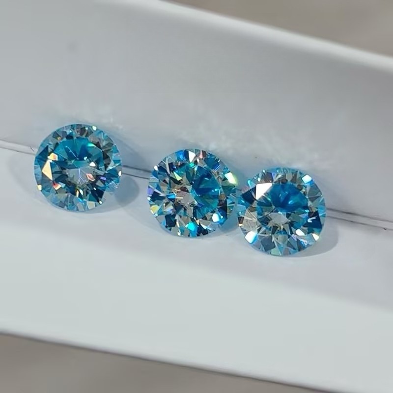 VVS1 Moissanite Loose Round Cut 0.5-3ct Four Colors Handmade Jewelry Supply GRA