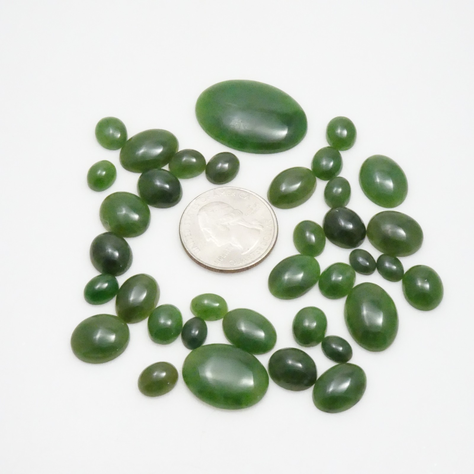 160.80 CTW Aventurine Cabochon Parcel – Oval – MM Varies – Aventurine Cab Parcel