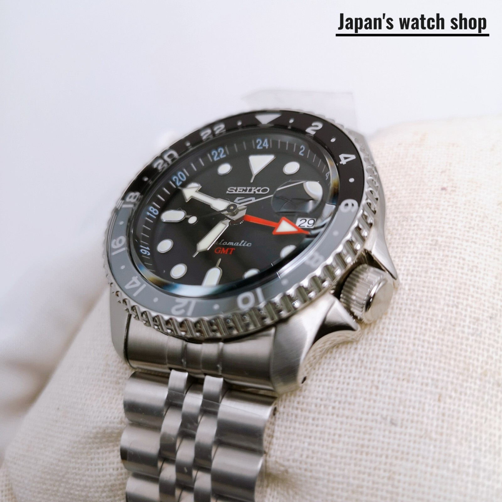 SEIKO 5 Sports SKX Sports Style GMT SBSC001 Black Men’s Watch New in Box
