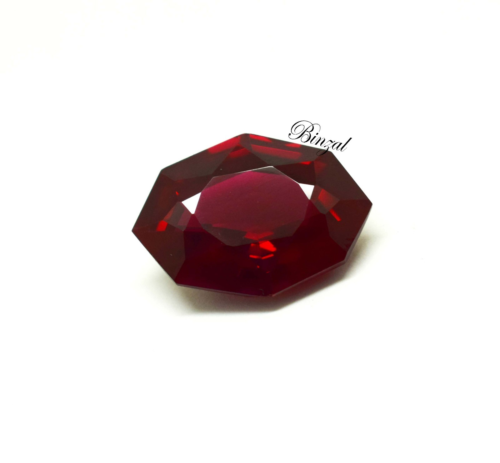 20-22 Ct Natural Mozambique Origin Deep Blood Red Ruby Octagon Loose Gemstone