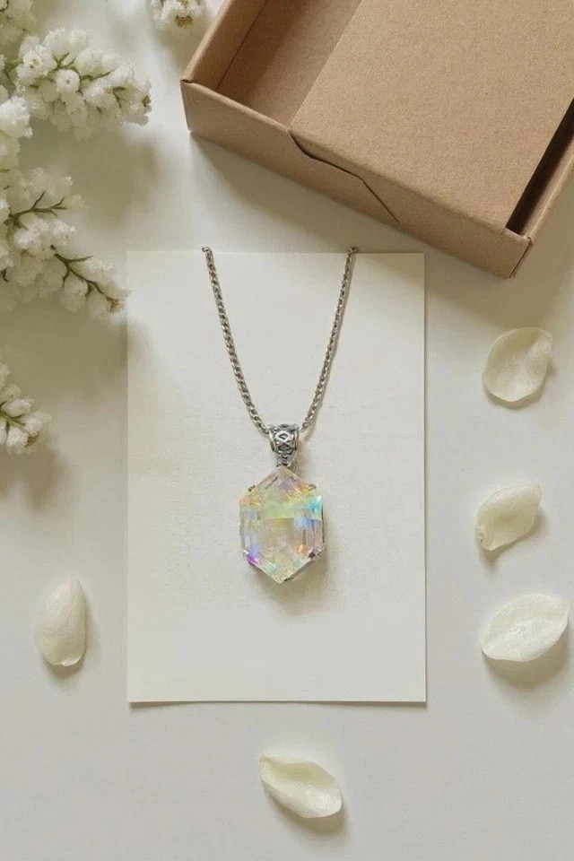 Natural 109.50 Ct+ Bi-Color Mystic Topaz Fancy Cut 925 Silver Pendant Gemstone.