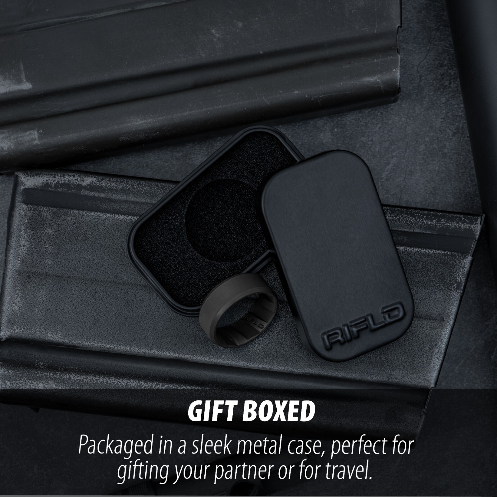 Tactical Silicone Ring | Gun Barrel Grooves + Free Travel Case