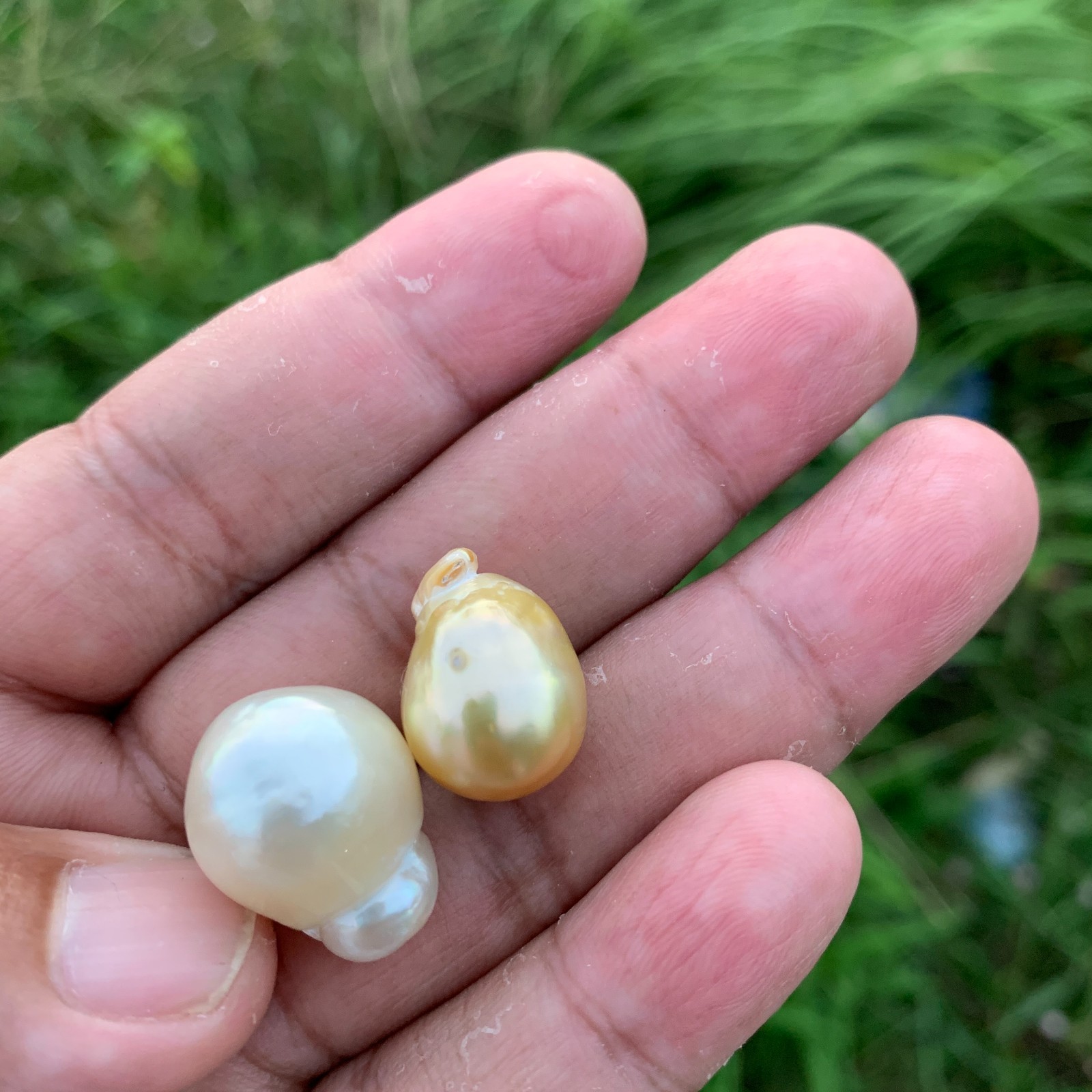 18.1 x 13.4mm Loose Indonesia Saltwater Pearl Big Size Baroque Pearl Beads H10-2