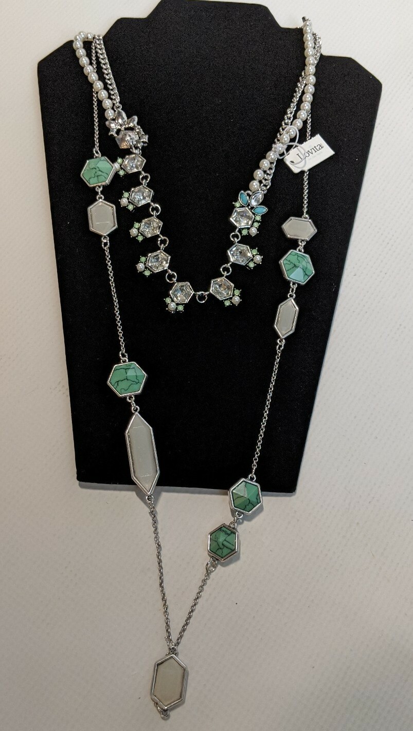 Lovita Statement Necklace and Earring Set New