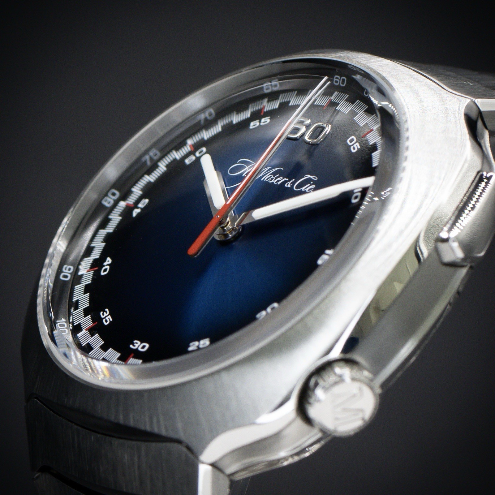 H. MOSER & CIE. Streamliner Flyback Chrono “Funky Blue” 6907-1200 | Full Set