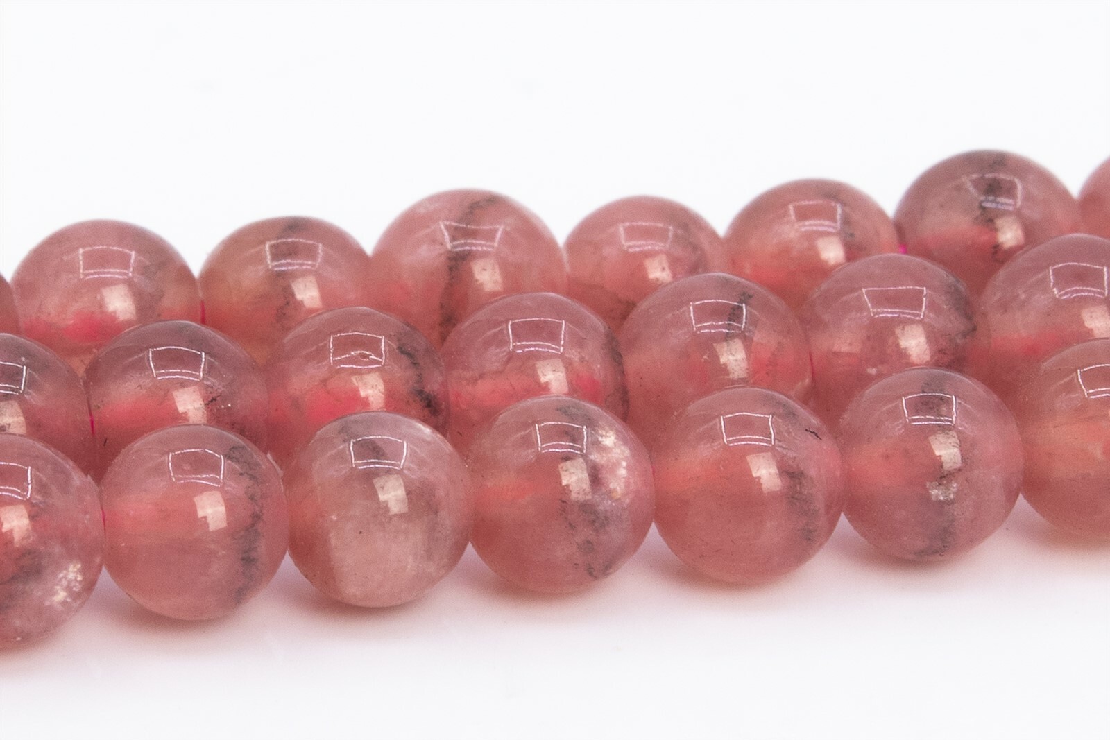 5MM Genuine Natural Transparent Argentina Rhodochrosite Grade AAA Round Beads