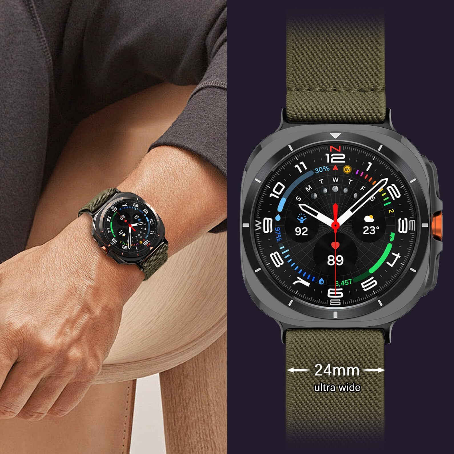 5 Correas De Reloj De Nylon Replacement Para Samsung Galaxy Watch Ultra 47mm
