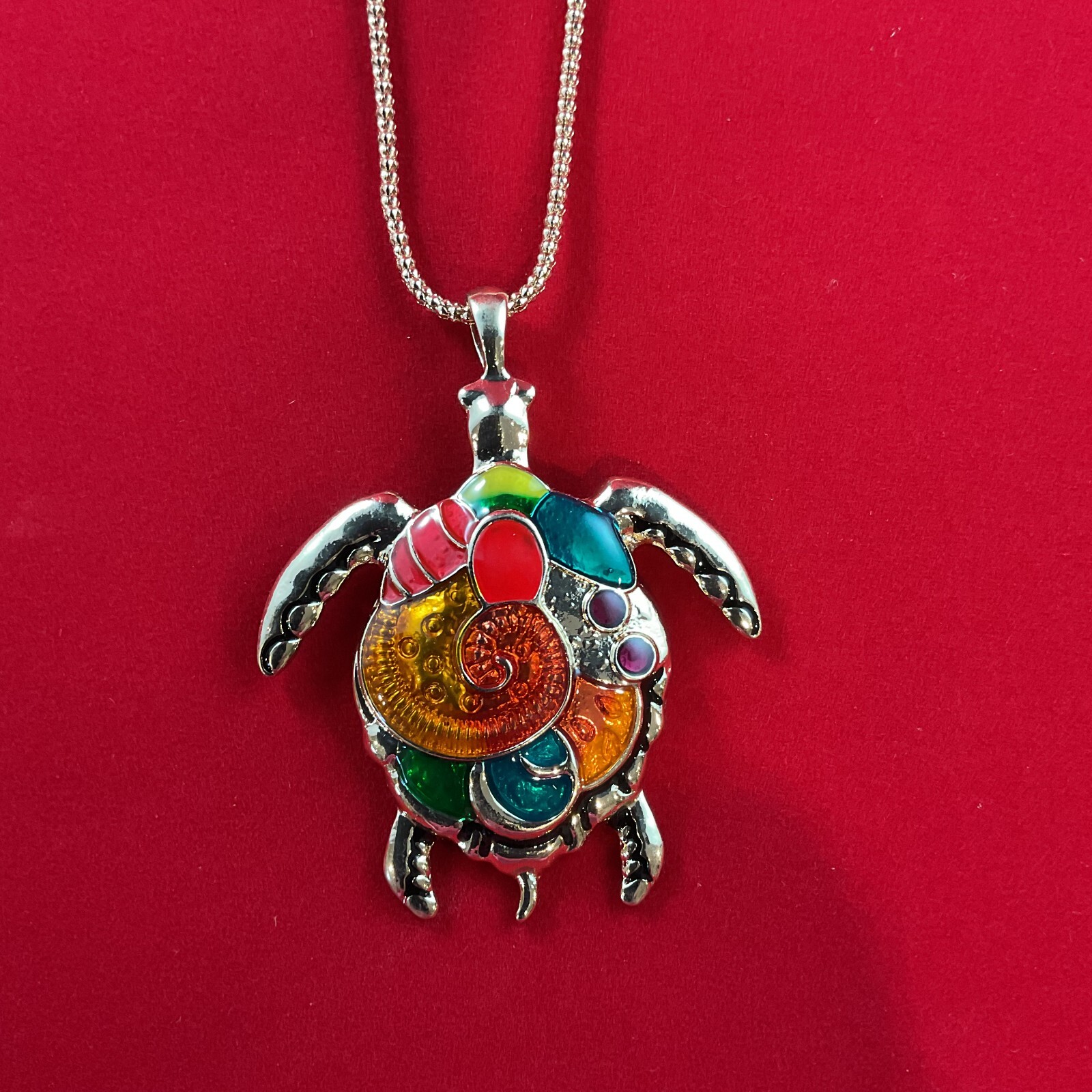 Fashion Jewelry – Gold & Colorful gems – Turtle Earrings and Necklace