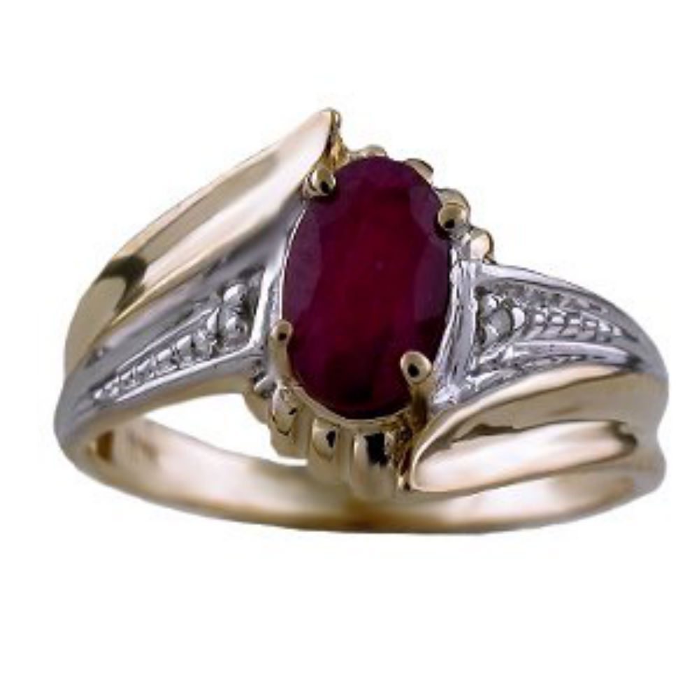 Rylos 925 Yellow-Gold -Plated – Silver Ring Emerald & Diamond 7X5MM May