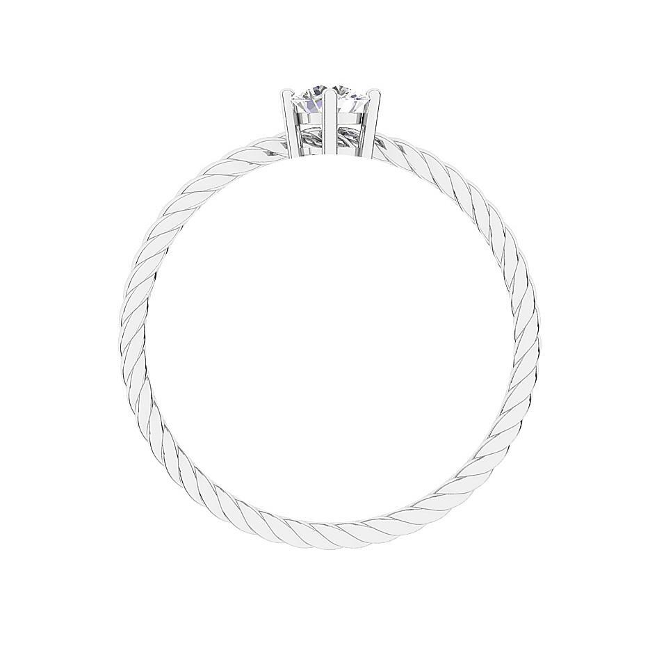 SI1 G 0.50Ct Natural Diamond Forever Us Two Stone Engagement Ring 14K White Gold