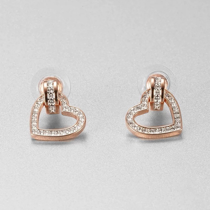 Swarovski romantic sweet knot love perforated earrings