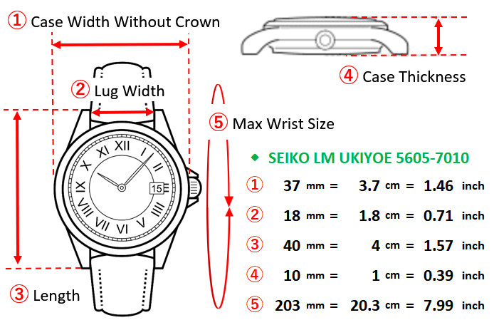CLA’d [N MINT ] Vintage SEIKO Lord Matic 5606-7010 LM 37mm UKIYOE AT Men’s Watch