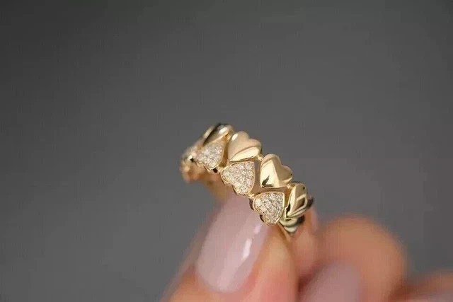 2CT Heart Cut Lab Created Diamond Women’s Engagement Ring 14k Yellow Gold Plated