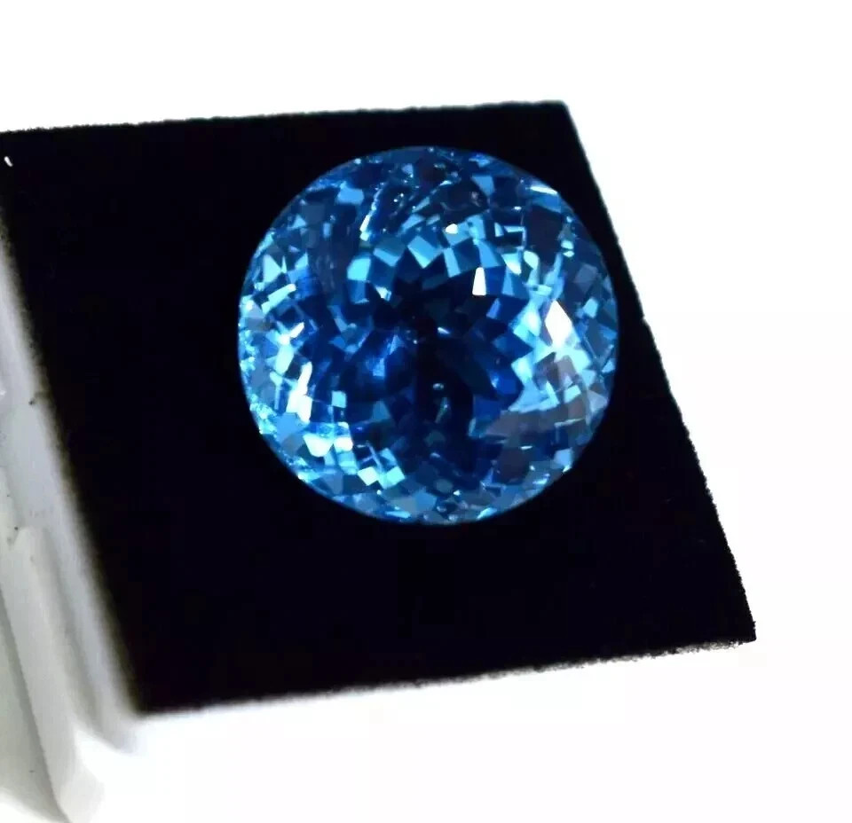 AAA+ Natural Santa Maria Aquamarine 9.55 Ct Round Cut Gemstone Certified